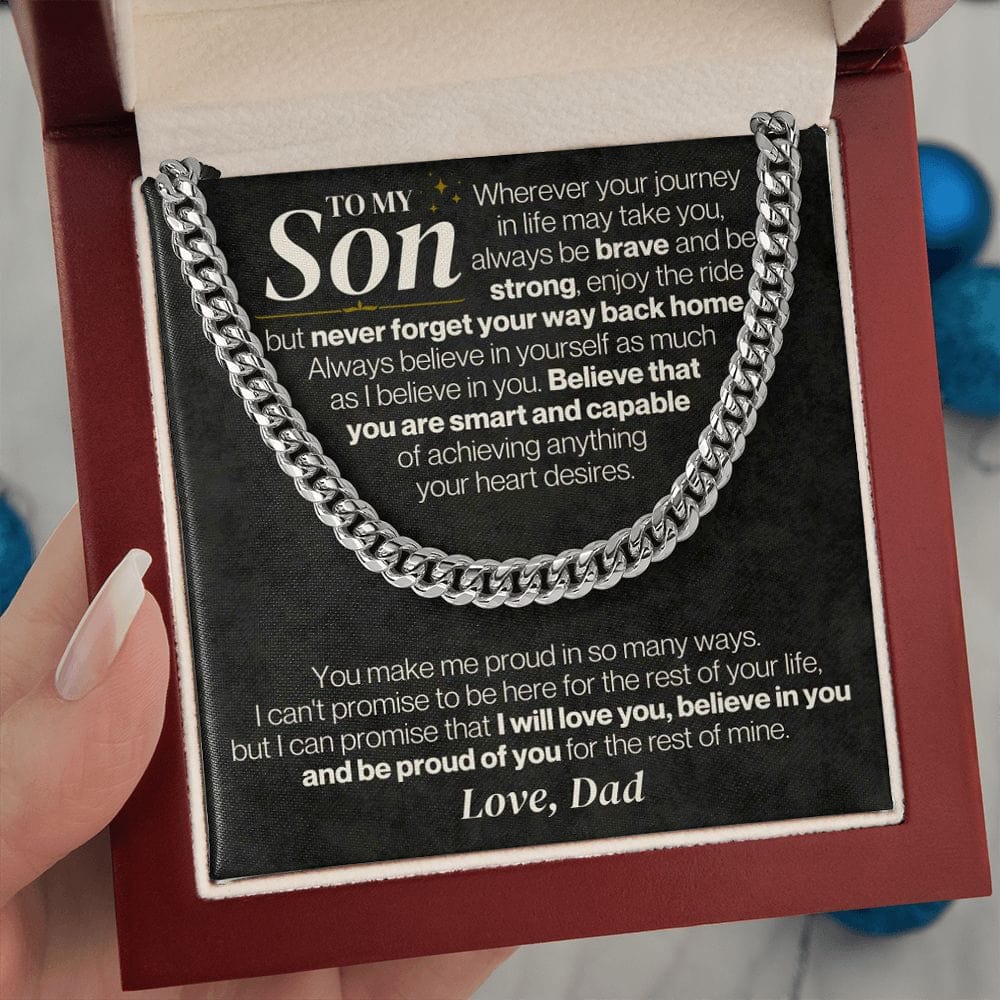 Jewelry To My Son - Dad - Never Forget Your Way Back Home - Gift Set - SS328D