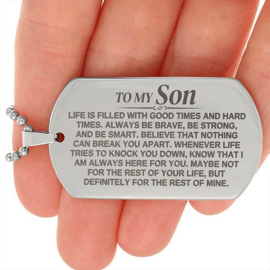 Jewelry To My Son - Engraved Love Tag - SS374