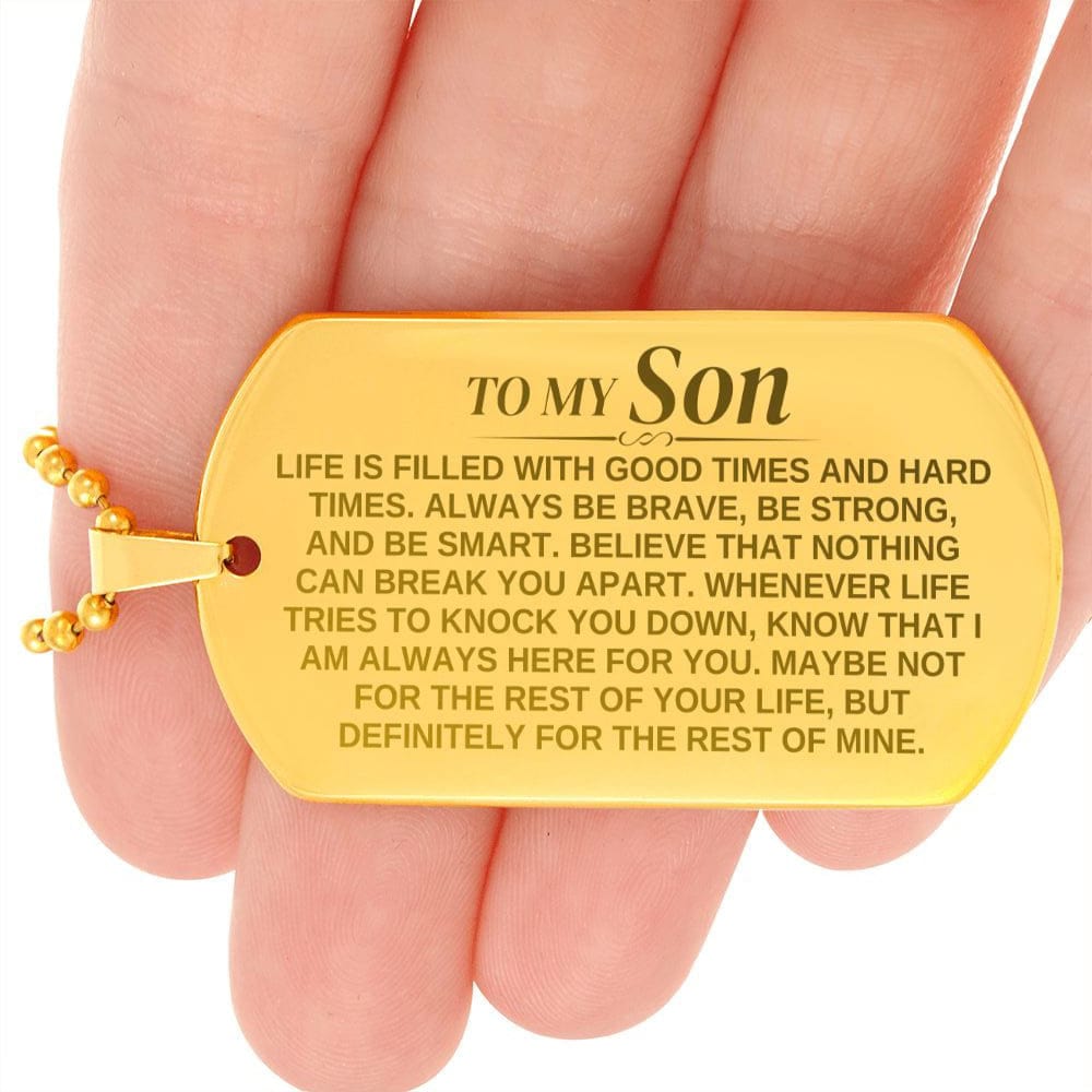 Jewelry To My Son - Engraved Love Tag - SS374