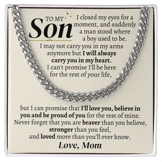 Jewelry To My Son - I May Not Carry In My Arms Anymore - Gift Set - SS329