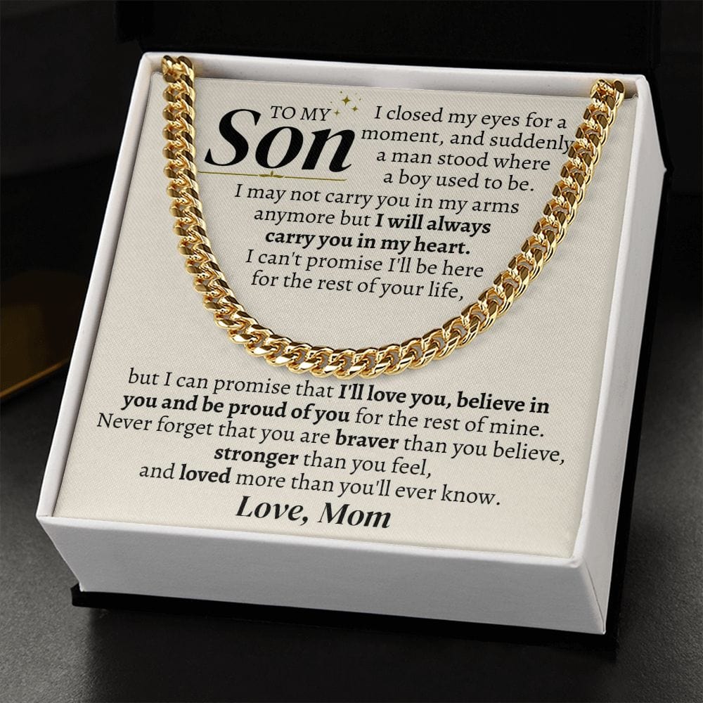 To My Son - Cuban Link Chain Necklace – Richhunterinc