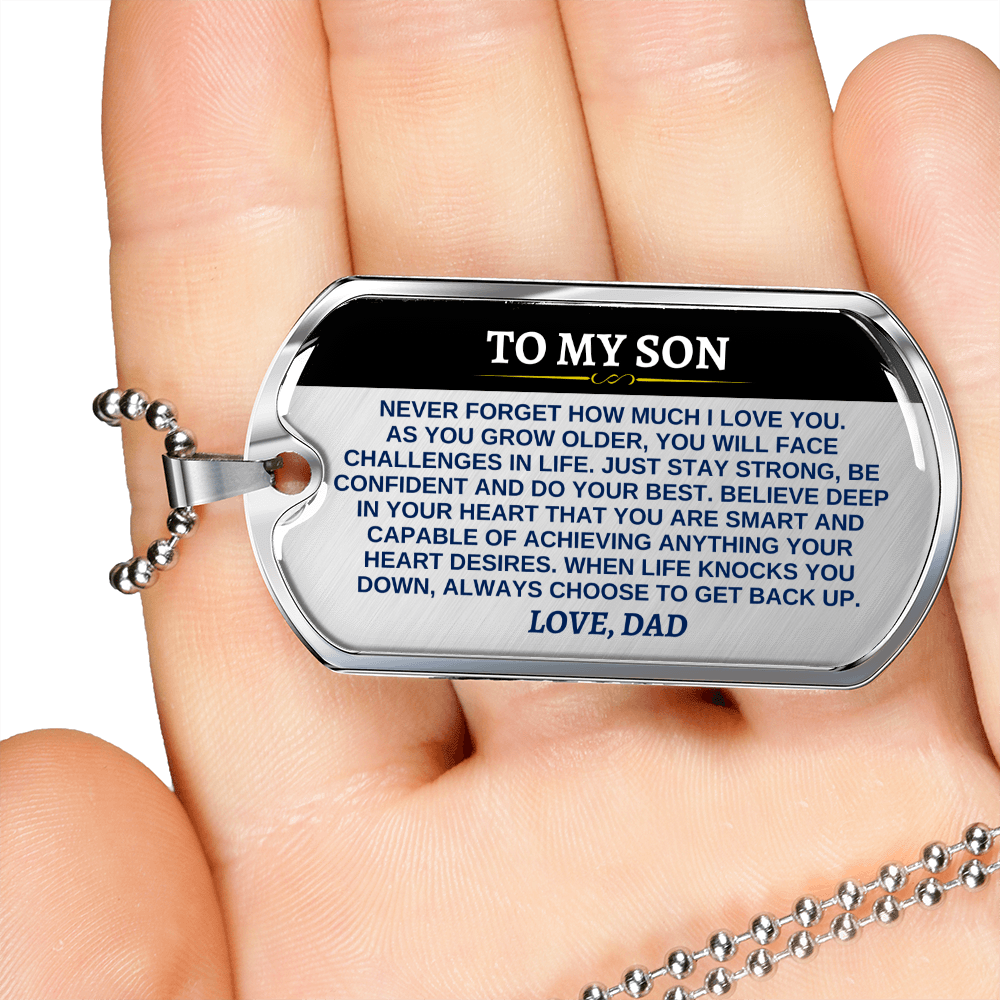 Jewelry To My Son - Love, Dad - Love Tag - SS290D
