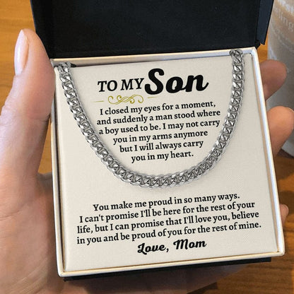 Jewelry To My Son - Love Mom - Forever Linked Gift Set - SS449