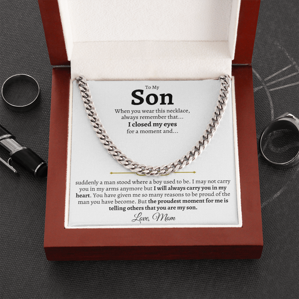 Jewelry To My Son - Love, Mom - Gift Set - SS42