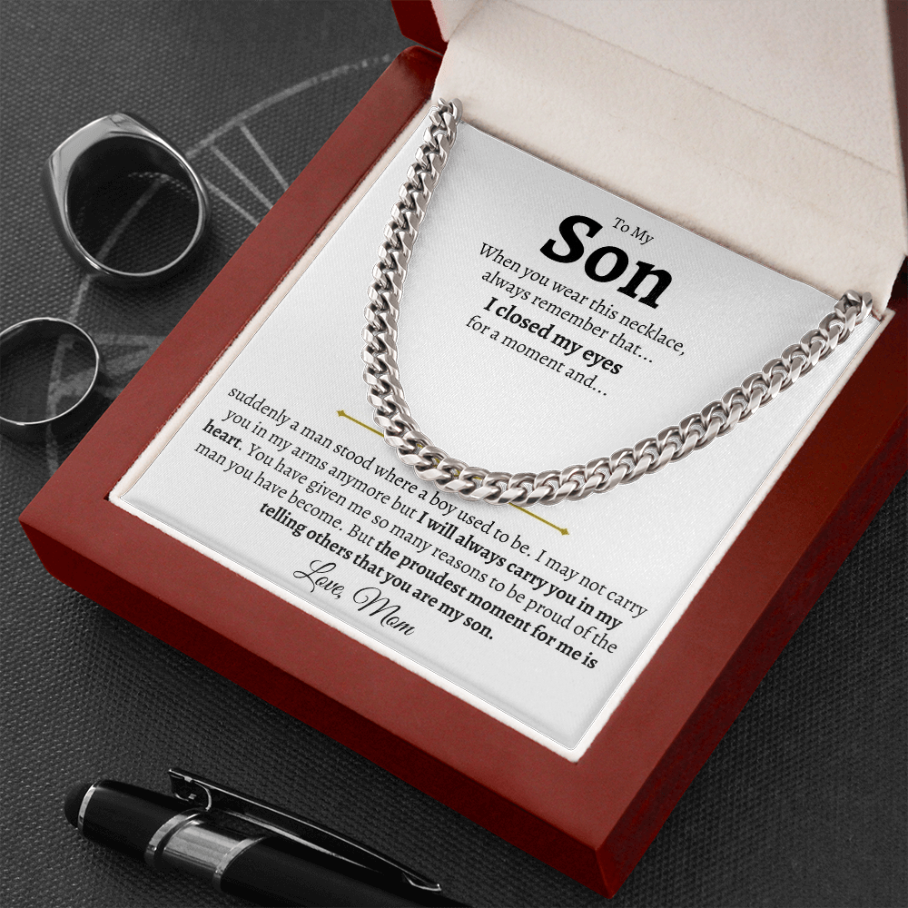 Jewelry To My Son - Love, Mom - Gift Set - SS42