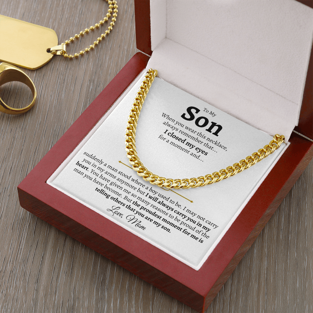 Jewelry To My Son - Love, Mom - Gift Set - SS42