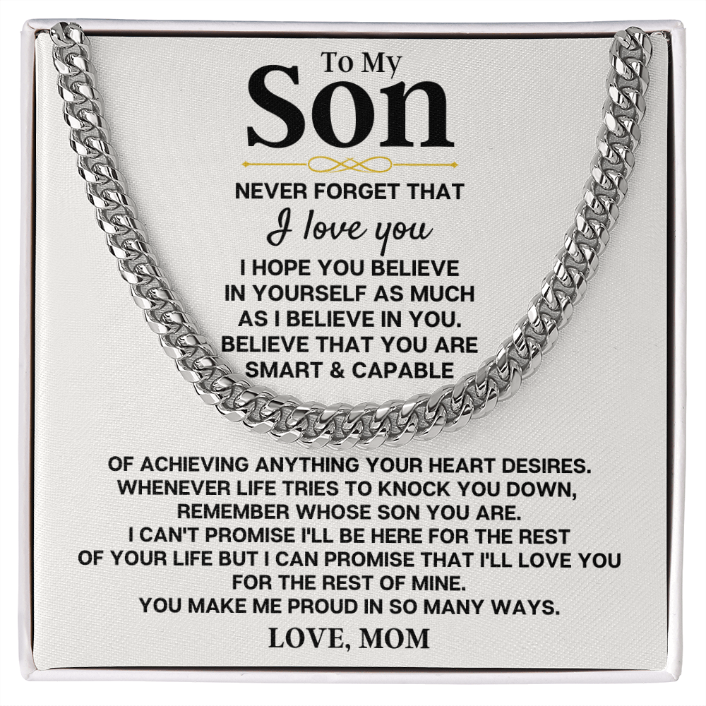 Jewelry To My Son - Love, Mom - Special Gift Set - SS268
