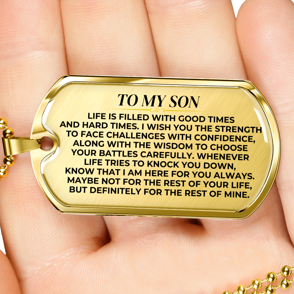 Jewelry To My Son - Love Tag Keepsake - SS377