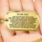 Jewelry To My Son - Love Tag Keepsake - SS377