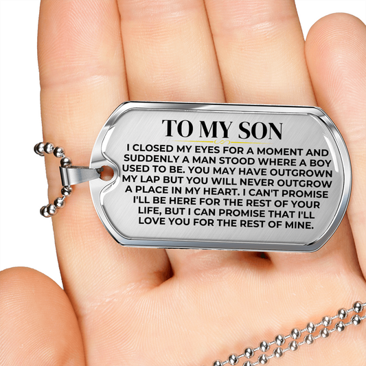 Jewelry To My Son - Love Tag Keepsake - SS427-DT