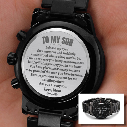 Jewelry To My Son - Luxury Engraved Watch - SS43