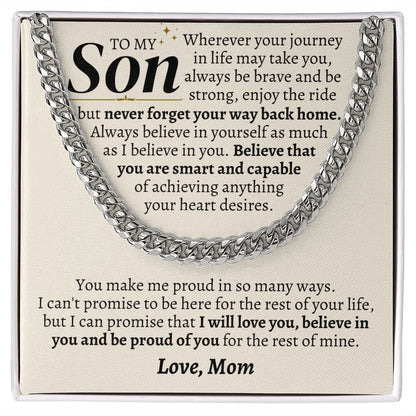 Jewelry To My Son - Never Forget Your Way Back Home - Gift Set - SS328