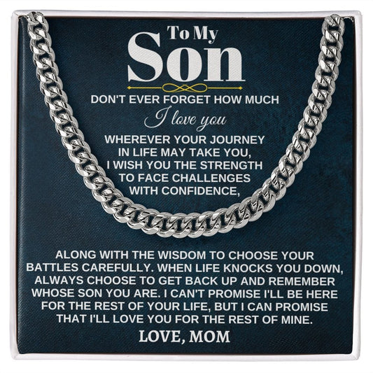 Jewelry To My Son - Wherever Your Journey - From Mom - Dad - Gift Set - SS285