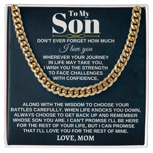 Jewelry To My Son - Wherever Your Journey - From Mom - Dad - Gift Set - SS285