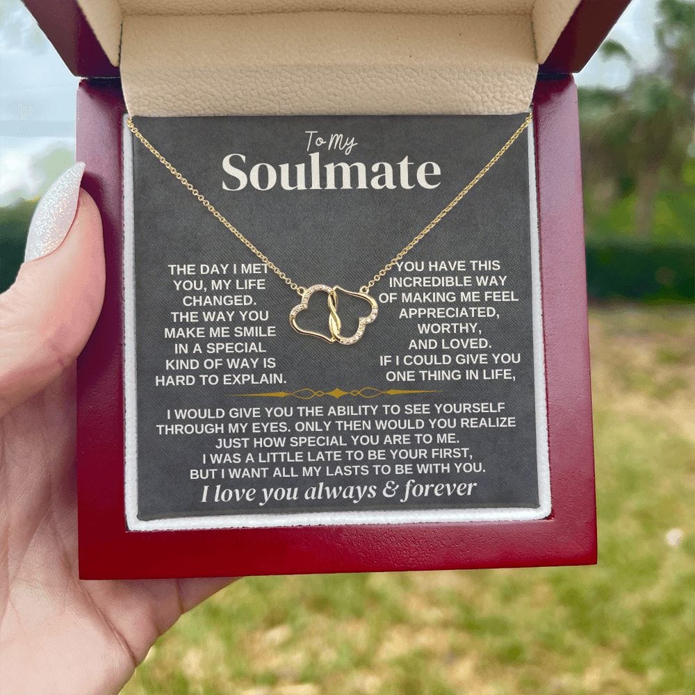 Jewelry To My Soulmate - 0.07 Ct Solid 10k Gold w/ 18 Single-cut Diamonds - Gift Set - SS304