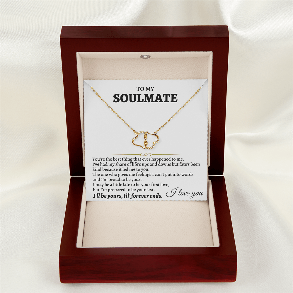 Jewelry To My Soulmate - 0.07 Ct Solid 10k Gold w/ 18 Single-cut Diamonds - Gift Set - SS80