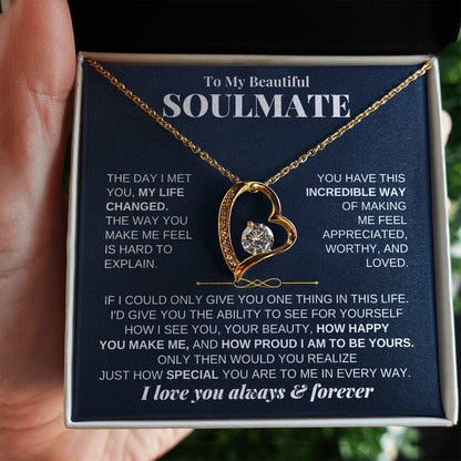 Jewelry To My Soulmate - 18k Gold Heart Finish - Gift Set - SS162