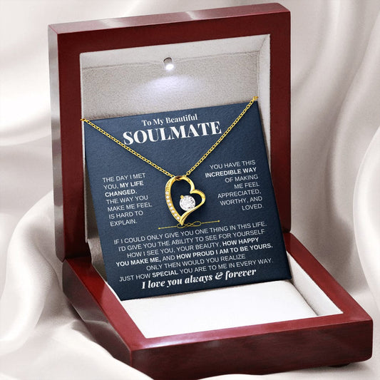 Jewelry To My Soulmate - 18k Gold Heart Finish - Gift Set - SS162