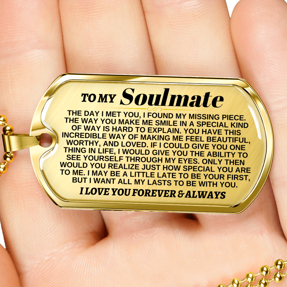 Jewelry To My Soulmate | I Found My Missing Piece | Beautiful Love Tag - SS305