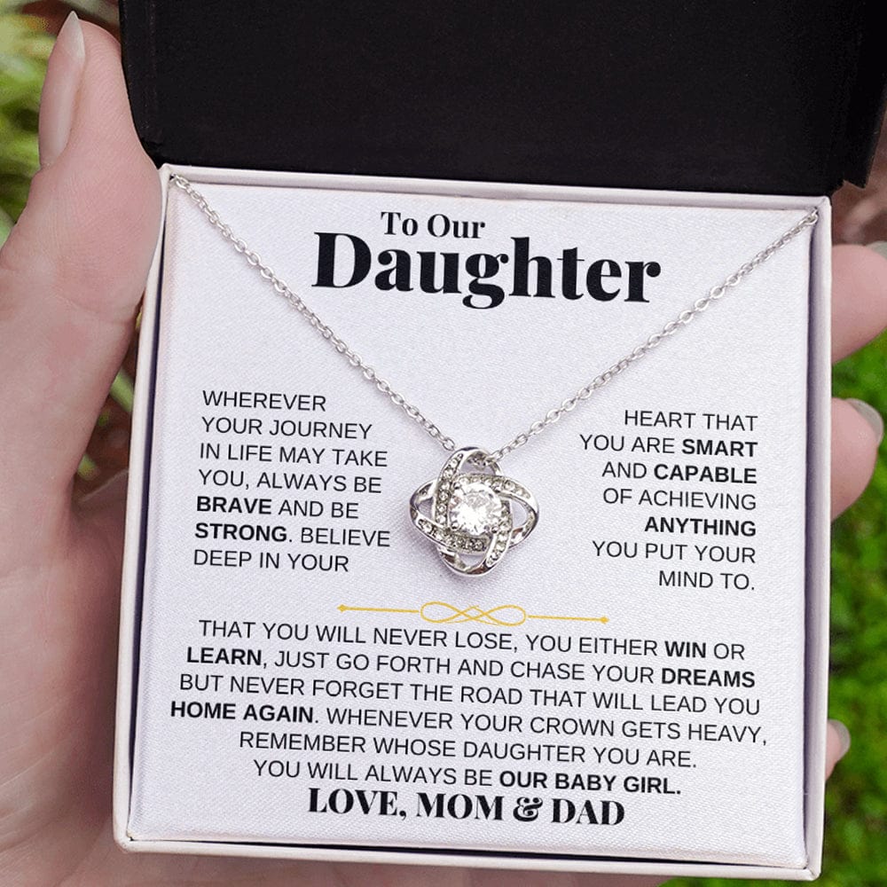 Jewelry To Our Daughter - Love Knot Gift Set - From Dad- SS204LKMD