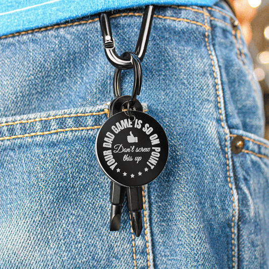 Jewelry Your Dad Game is So On Point - .316L Stainless Steel Screwdriver Keychain - SS231